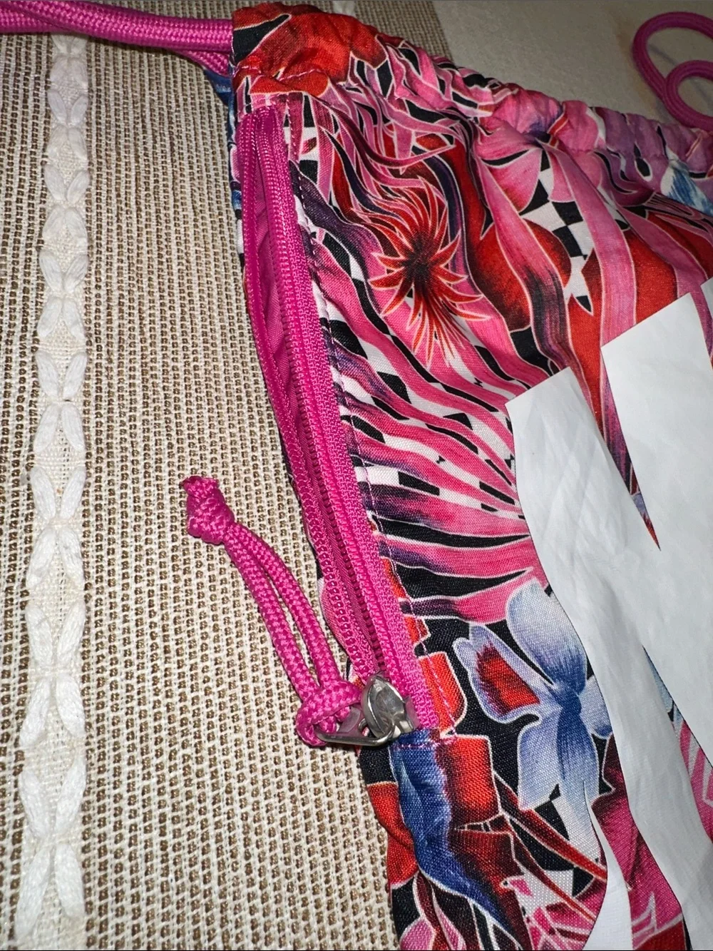 Nike Heritage Floral Gym Sack Drawstring Bag Pink Red BA6372-010 2018